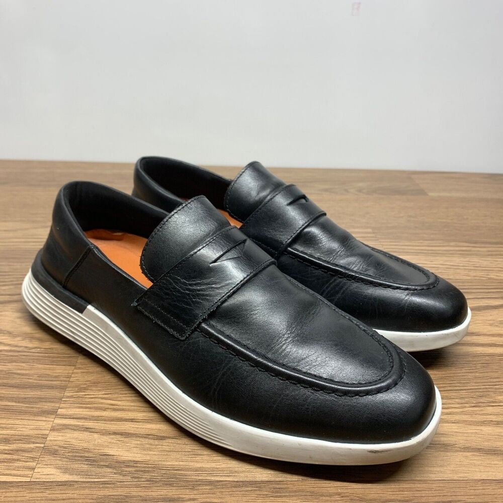 Wolf & Shepherd Crossover Loafers Mens Size 8.5 M Black Leather Hybrid Slip On‎
